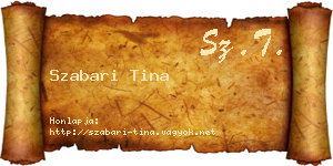 Szabari Tina névjegykártya
